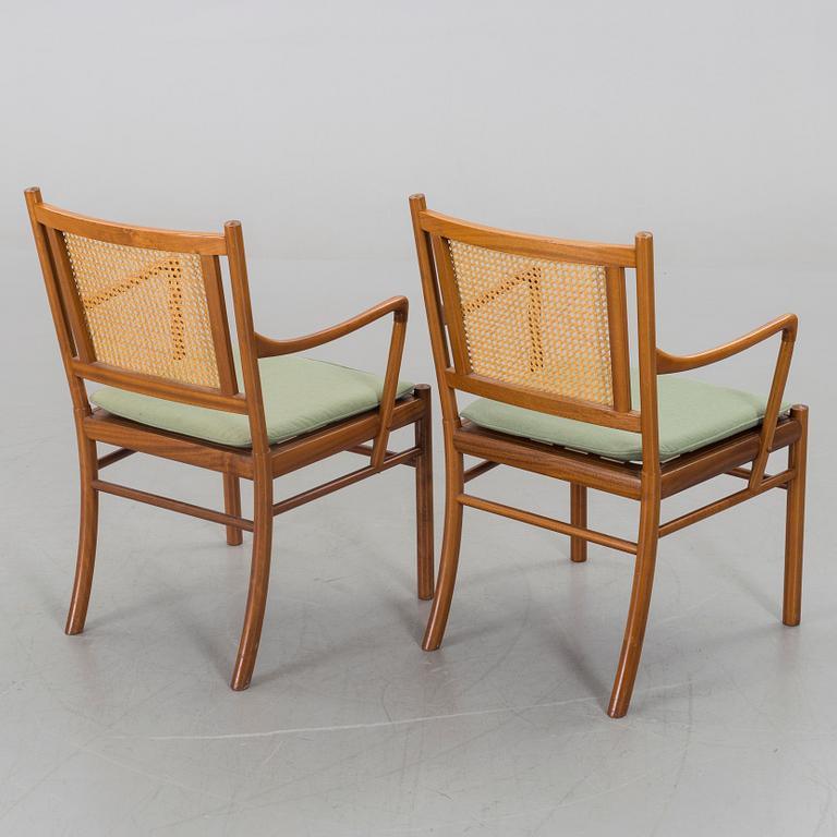 OLE WANSCHER,  a pair of armchairs "PJ 301" later part of the 20th century.