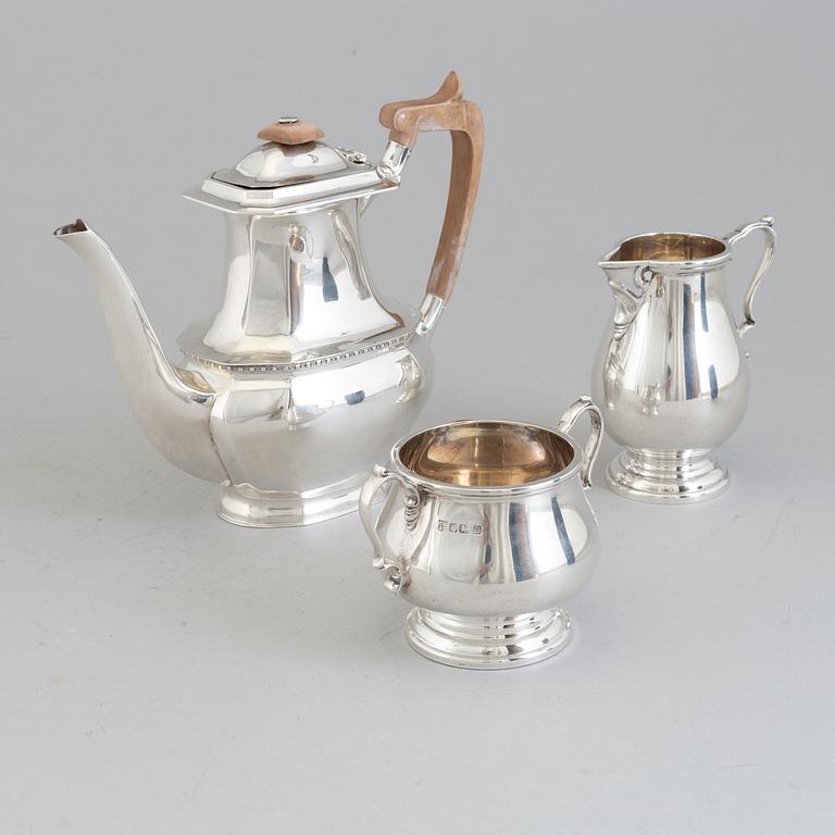 COOPER BROTHERS & SONS, kaffeservis, 3 delar, sterlingsilver, Sheffield, England, 1978.