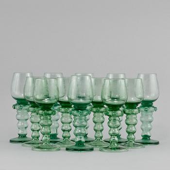 REMMARE, 12 st, snarlika, glas, omkring 1900-talets mitt.