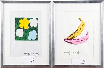 Andy Warhol · WARHOL, ANDY. Efter, 2 st, tryck. 