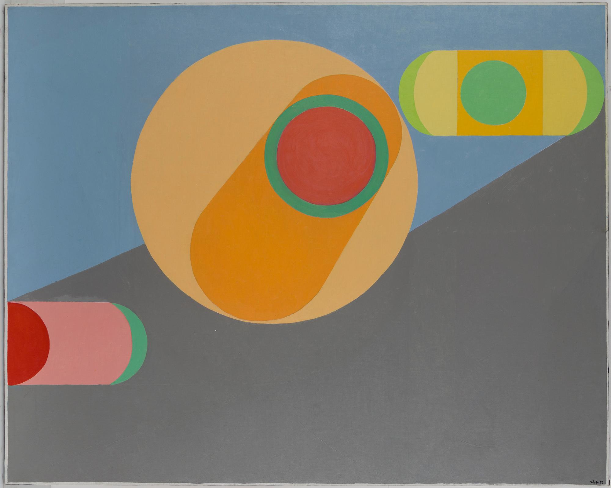 VILHELM BJERKE-PETERSEN, oil on canvas, signed iwith monogram and dated 56.