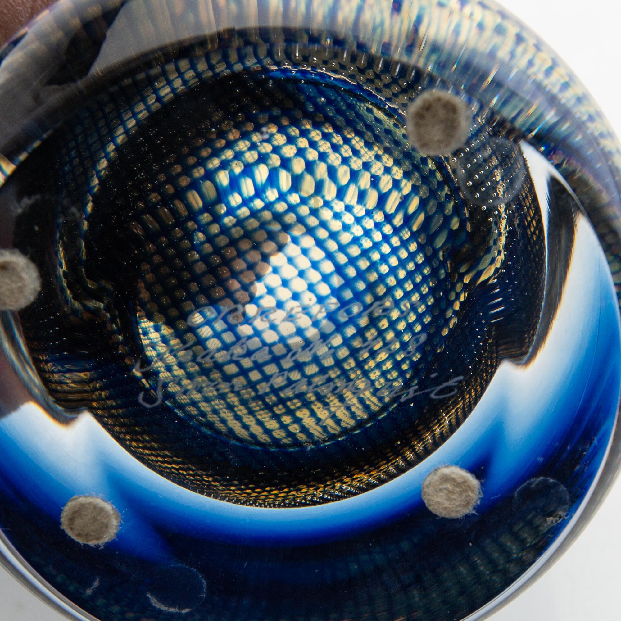 Sven Palmqvist, two vases, 'Kraka', Orrefors, late 20th century.