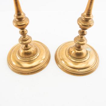 Candelsticks, a pair, Gusum, early 20th century.