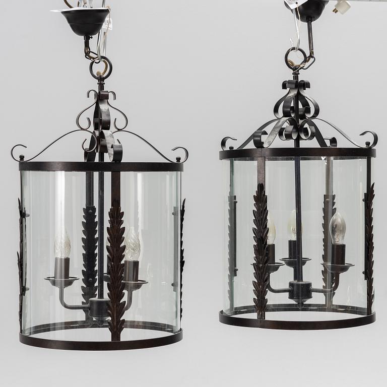 A pair of lanterns, 20th century.