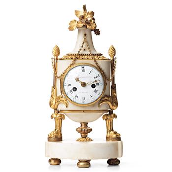 A Louis XVI late 18th Century mantel clock, by Pierre Michel Barancourt (active in Paris 1779-89).