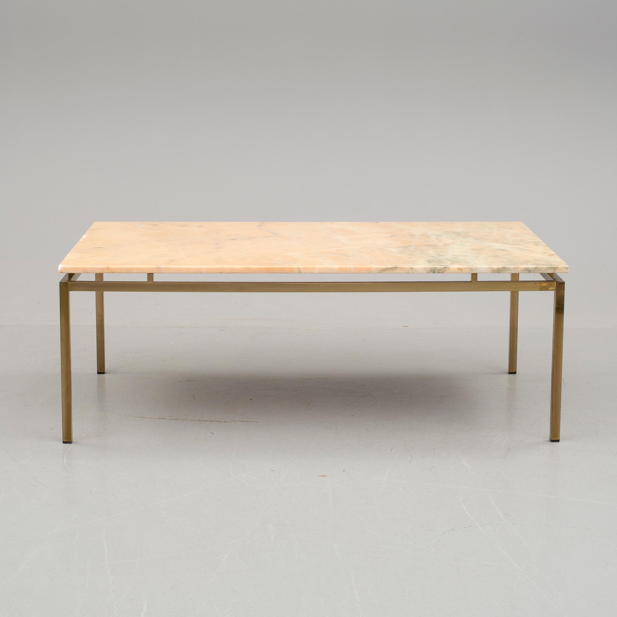 SOFFBORD, mässing och sten, 1900-talets slut.