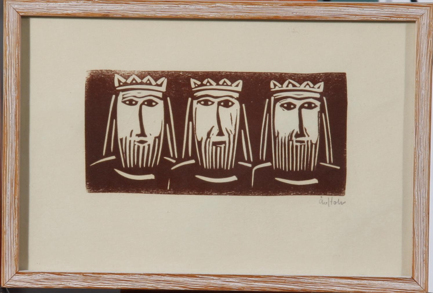 HOLM, ÅKE, träsnitt, sign.