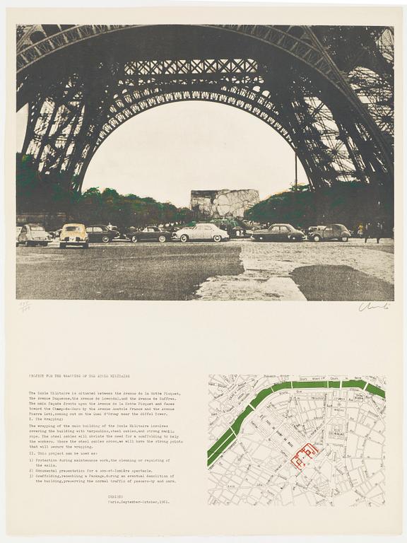 Christo & Jeanne-Claude, Project for the Ecole Militaire, Paris.