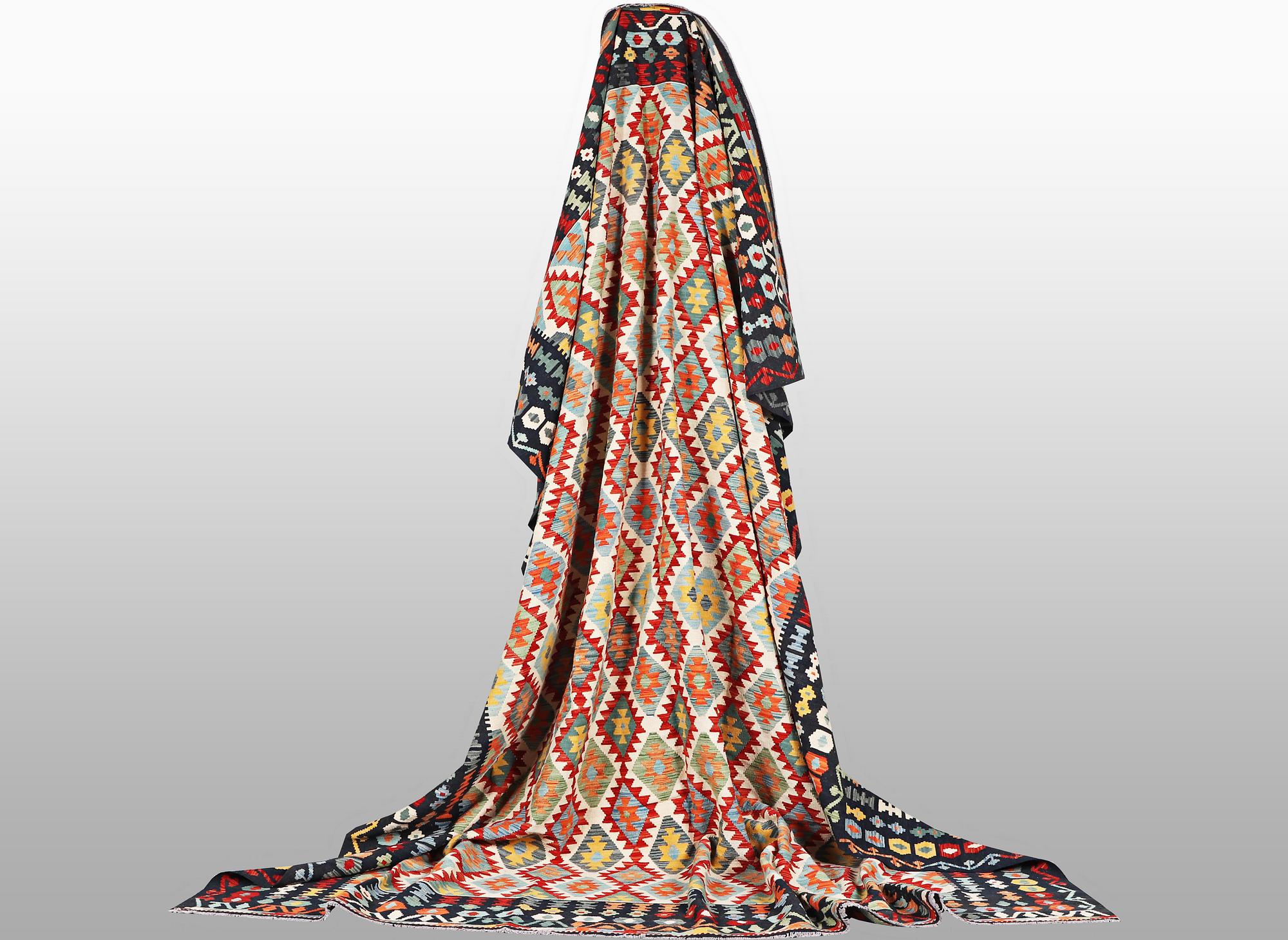 A carpet, Kilim, ca 398 x 316 cm.