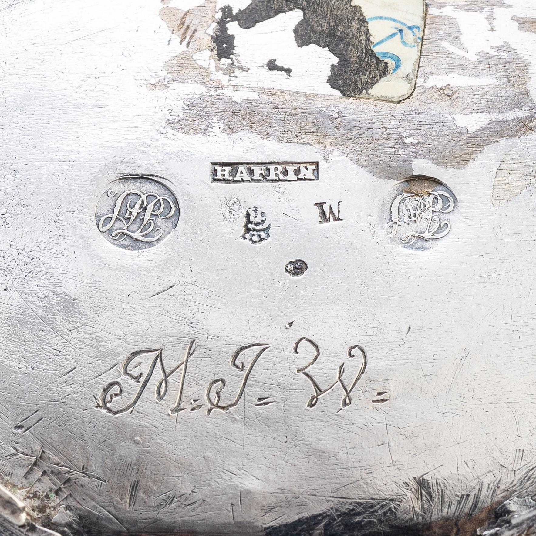 A Swedish Rococo double-spouted Rococo silver teapot, mark of Bengt Hafrin, Gothenburg 1770.