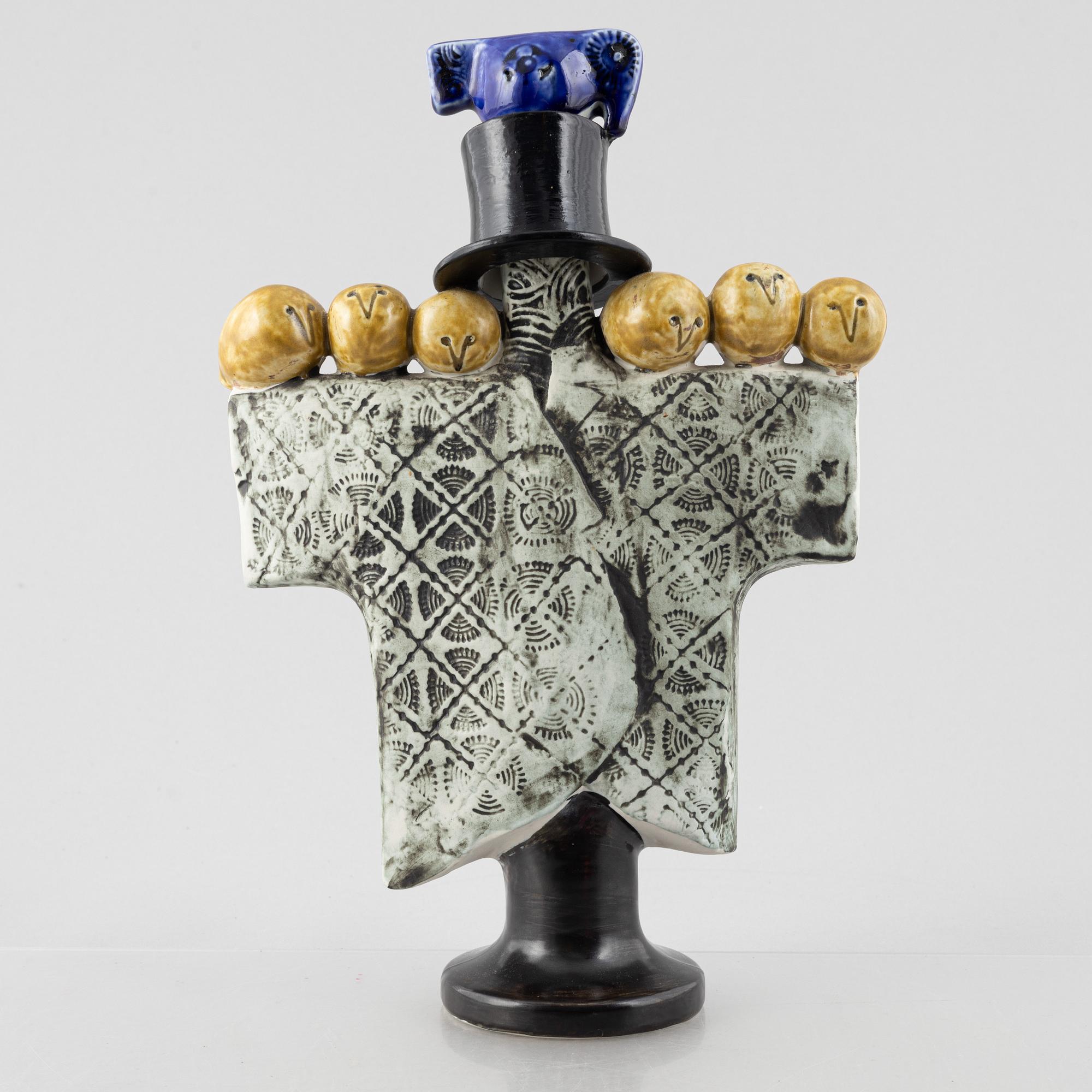 Lisa Larson, a 'Fågelskrämma' figurine, Gustavsberg, 1970-71.