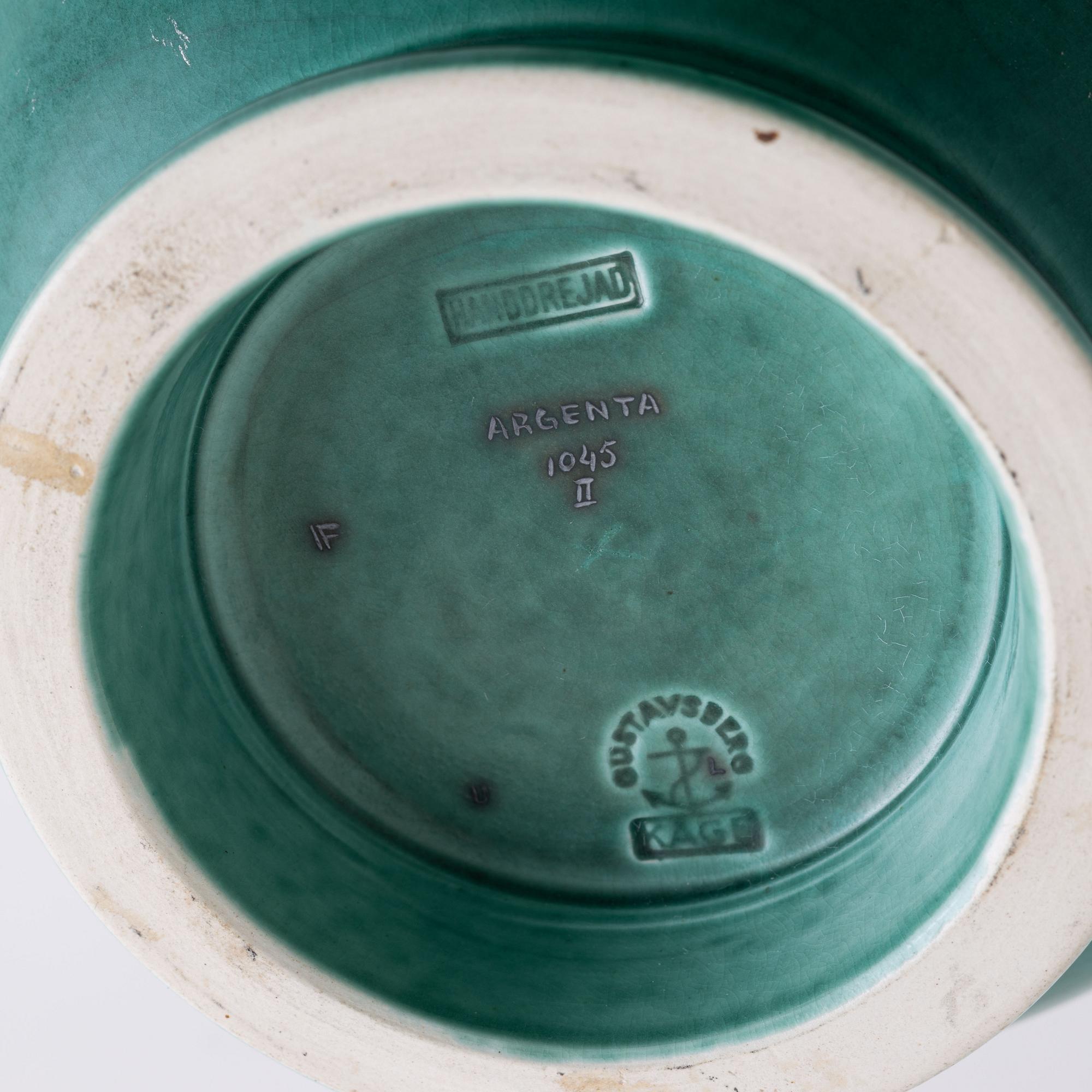 Wilhelm Kåge, an 'Argenta' stoneware vase, Gustavsberg studio, Sweden 1942.