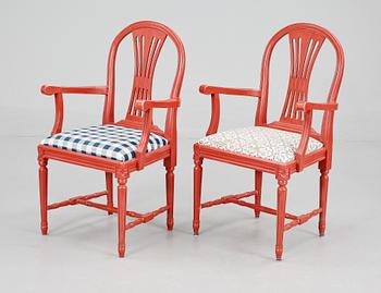 MATSALSMÖBEL, 9 delar. Gustaviansk stil, Åmells möbler. 1990-tal.