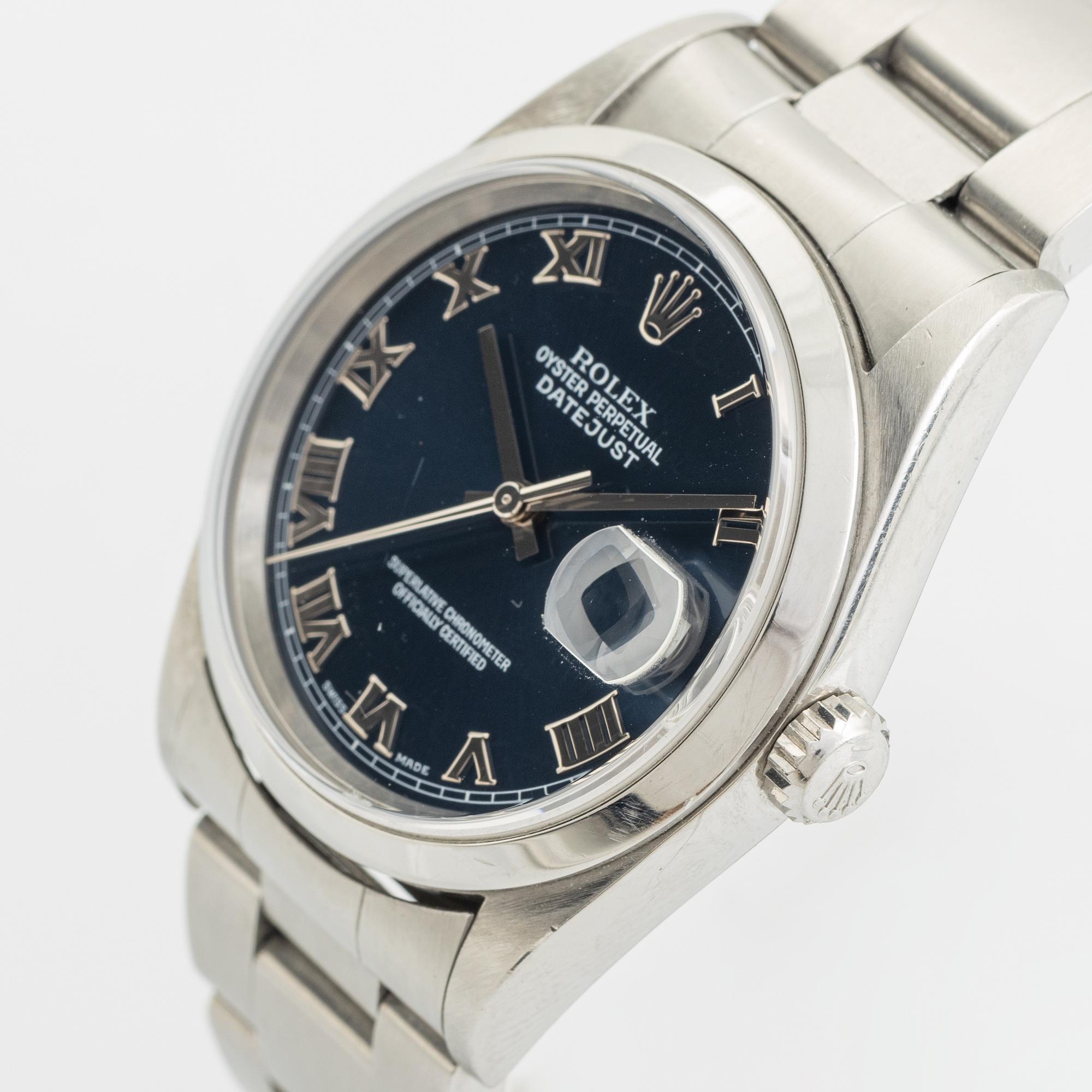 Rolex, Datejust, wristwatch, 36 mm.