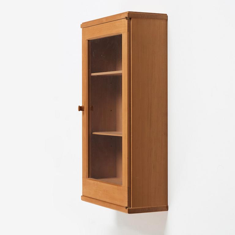 James Krenov, a showcase wall cabinet, executed in his workshop, Bromma Sweden.