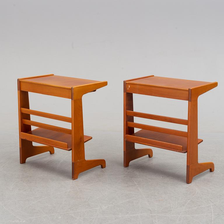 A pair of bedside tables by Nordiska Kompaniet, mid 20th century.