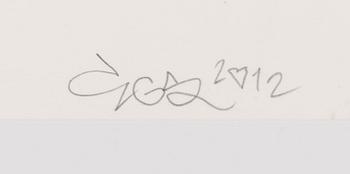 EGS, silkscreen, signed and dated 2012, numbered 11/16.