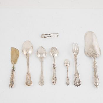 Silver Cutlery, including mark of Fredrik & Wilhelm Zethelius, Stockholm 1841 (20 pieces).
