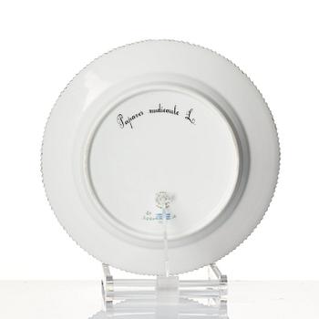 A set of five Royal Copenhagen 'Flora Danica' dinner plates, Denmark, 20th century.