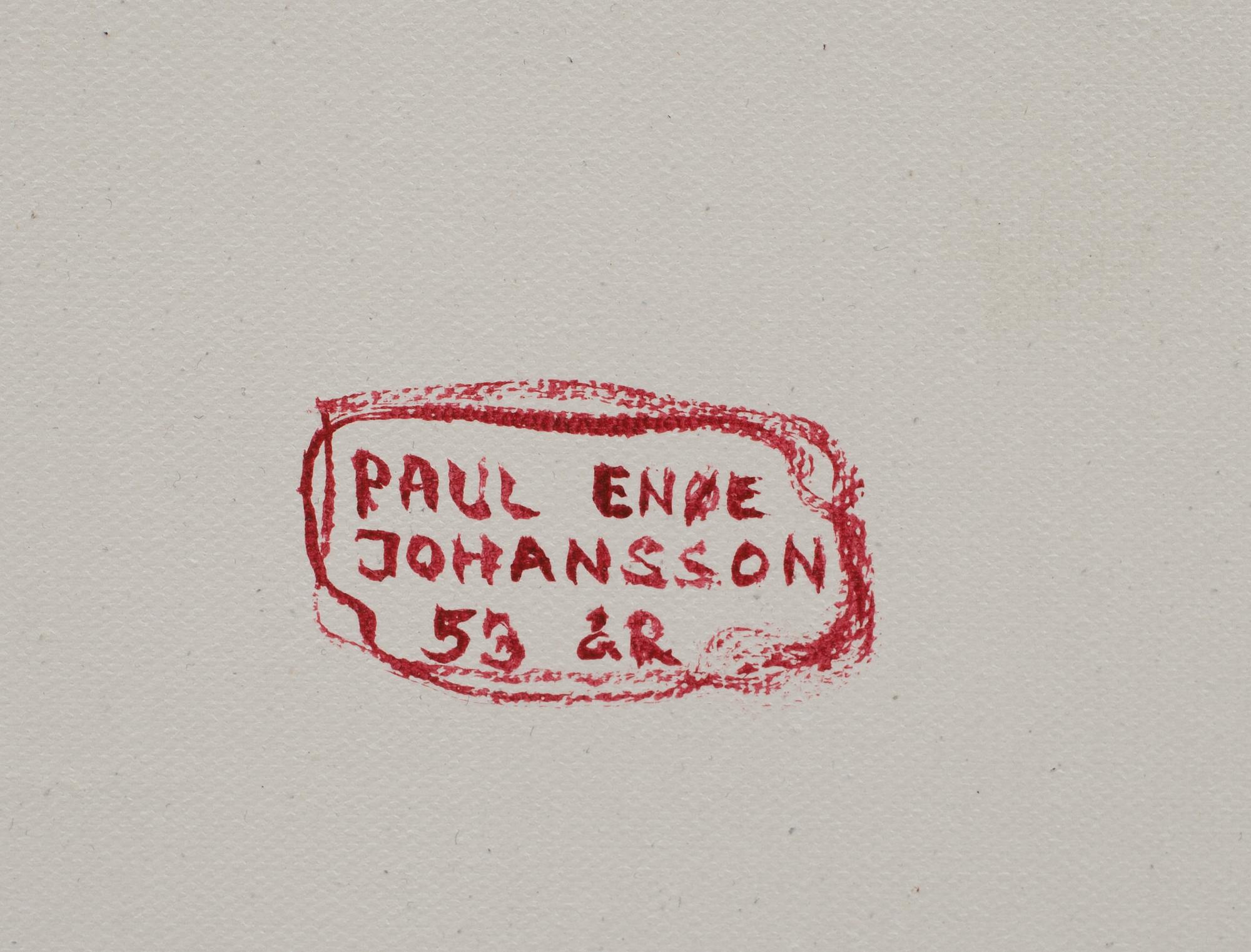 PAUL ENOE JOHANSSON, akryl på duk, signerad.