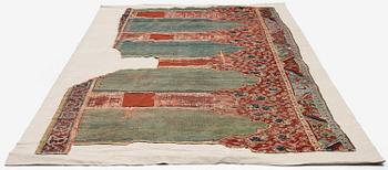 An Ushak saf fragment, west Anatolia, 17th/18th century.