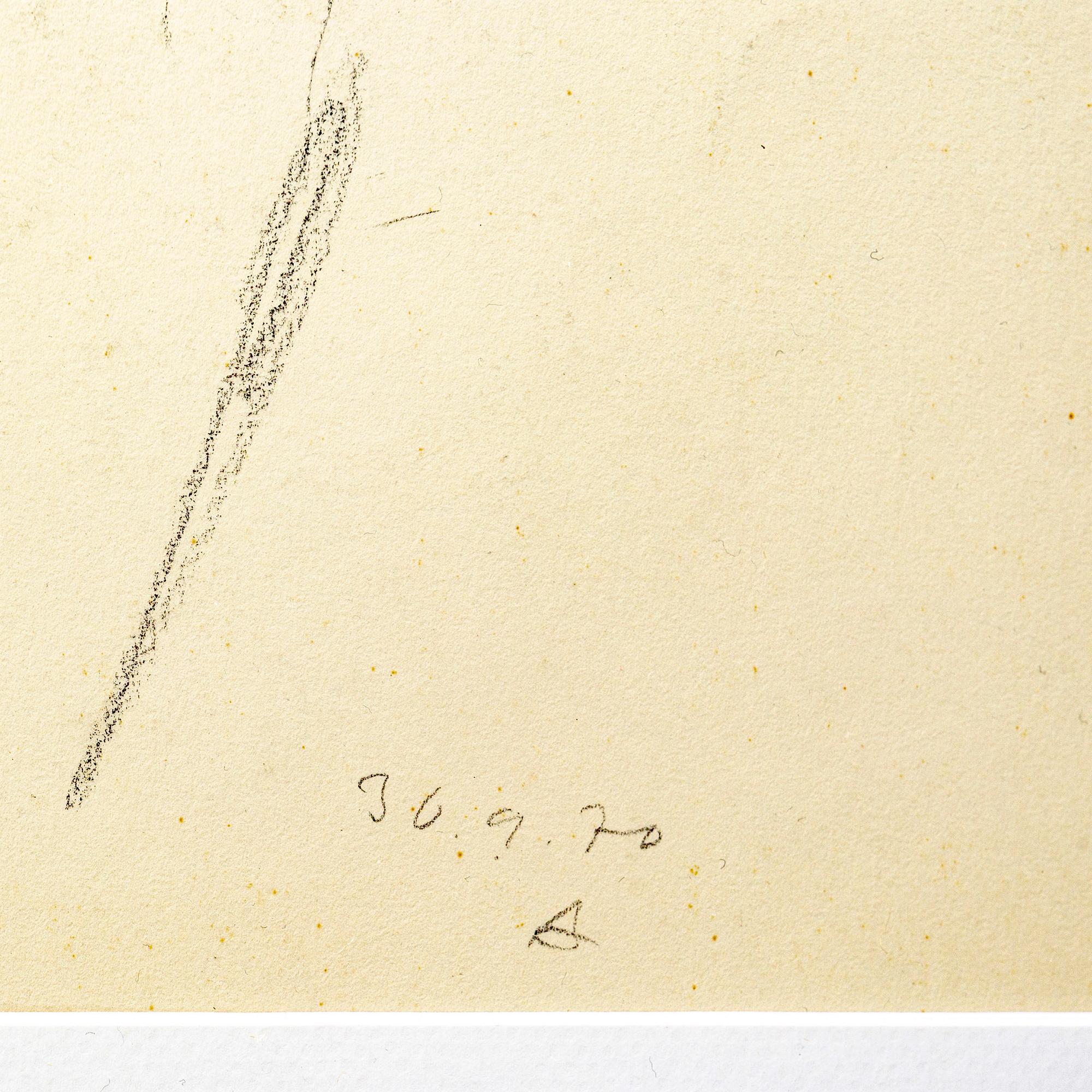 Anitra Lucander, drawing signed and dated 70.