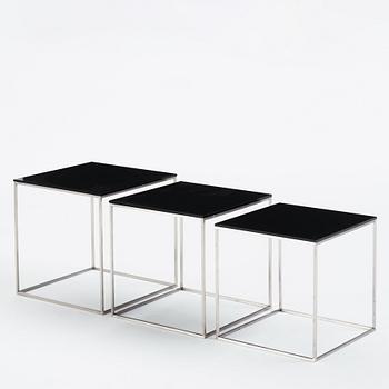 Poul Kjaerholm, satsbord, "PK-71", 3 delar, Fritz Hansen, Danmark, 2014.