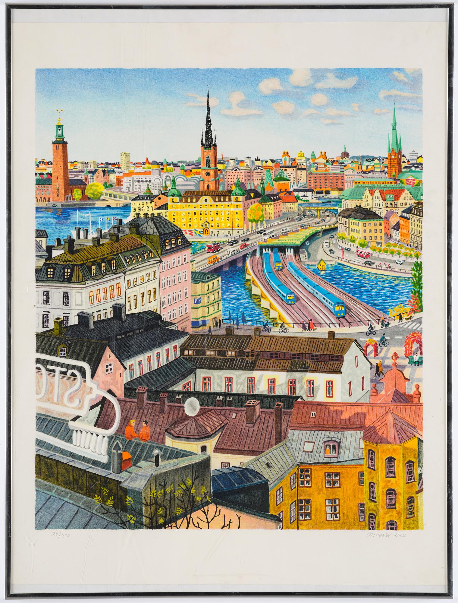 Mona Huss Walin, View over Stockholm from Södermalm.