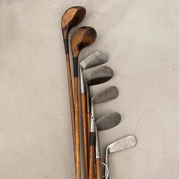 Golf clubs with bag Scotland first half of the 20th century.