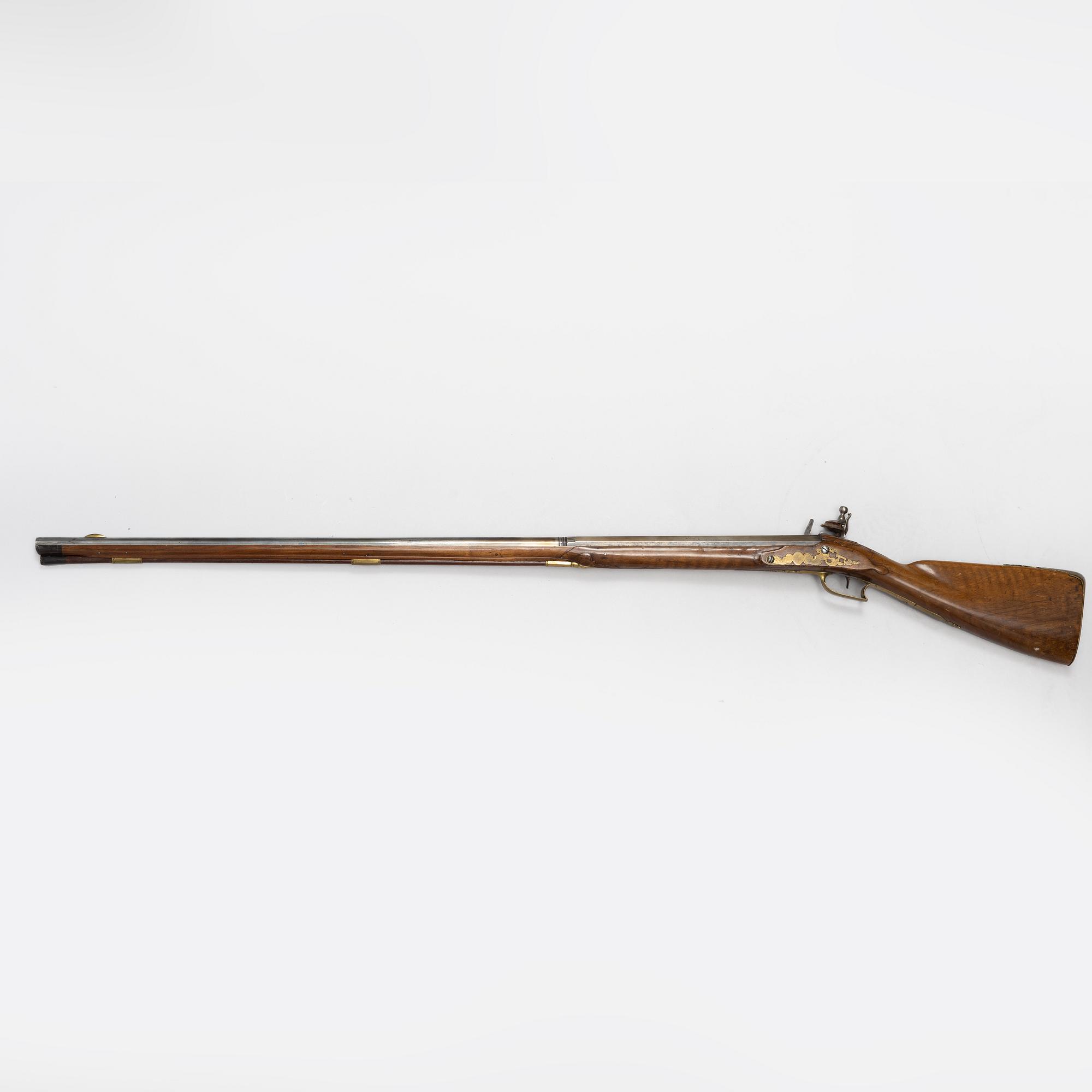 Flintlock gun, signed David Bars, Stockholm (1686-1759).