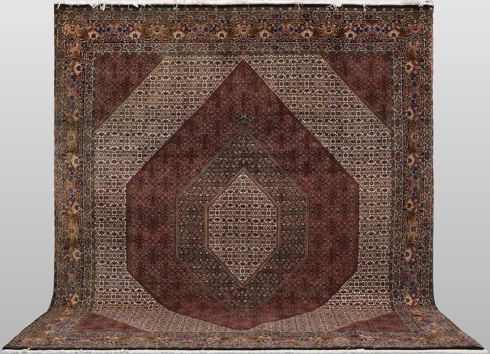 A Bidjar so-called Takab carpet, 348 x 305 cm.