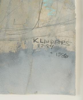 Kent Lindfors, mixed media on paper, signed 83-84 + 1986.