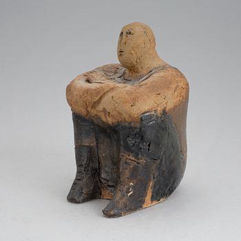 A stoneware sculpture designed by Lisa Larson for Gustavsberg, dated 1987.