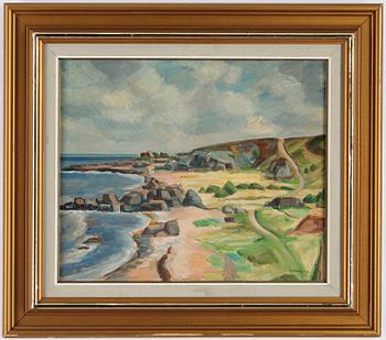 Victor Axelson, olja på pannå, signerad och daterad -29.