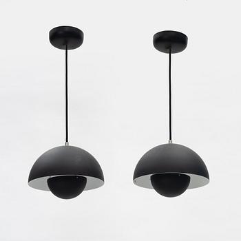 Verner Panton, a pair of VP1 'flowerpot' pendant lamps from &tradition.