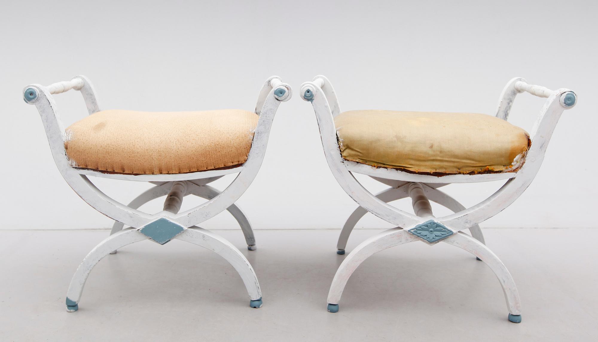 BANKETTER, 1 par, senempire, 1800-talets första hälft.