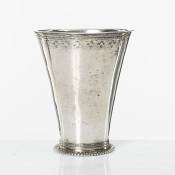 A silver beaker, mark of Christoffer Wasserman, (active 1734-1770) Lindesberg, Sweden.