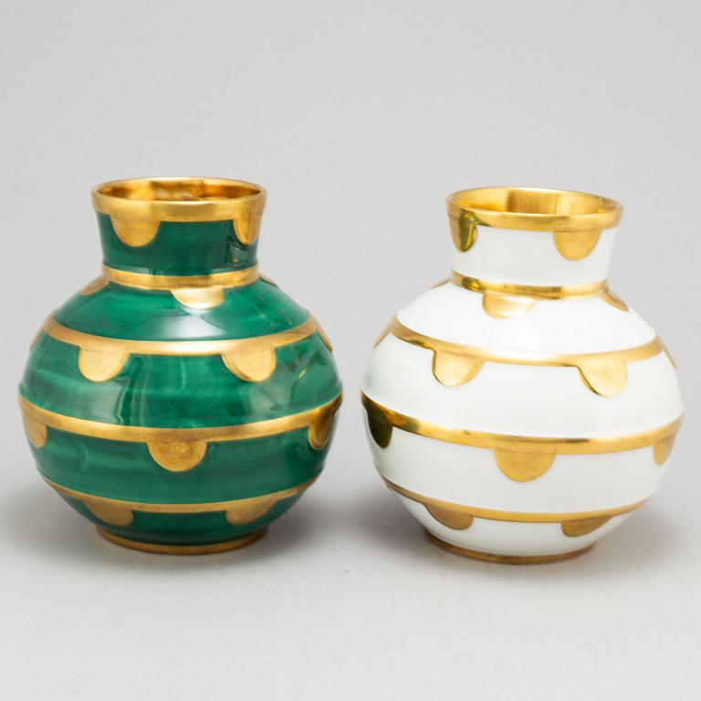 EDWARD HALD, two vases, model 171, Karlskrona, 1930's.