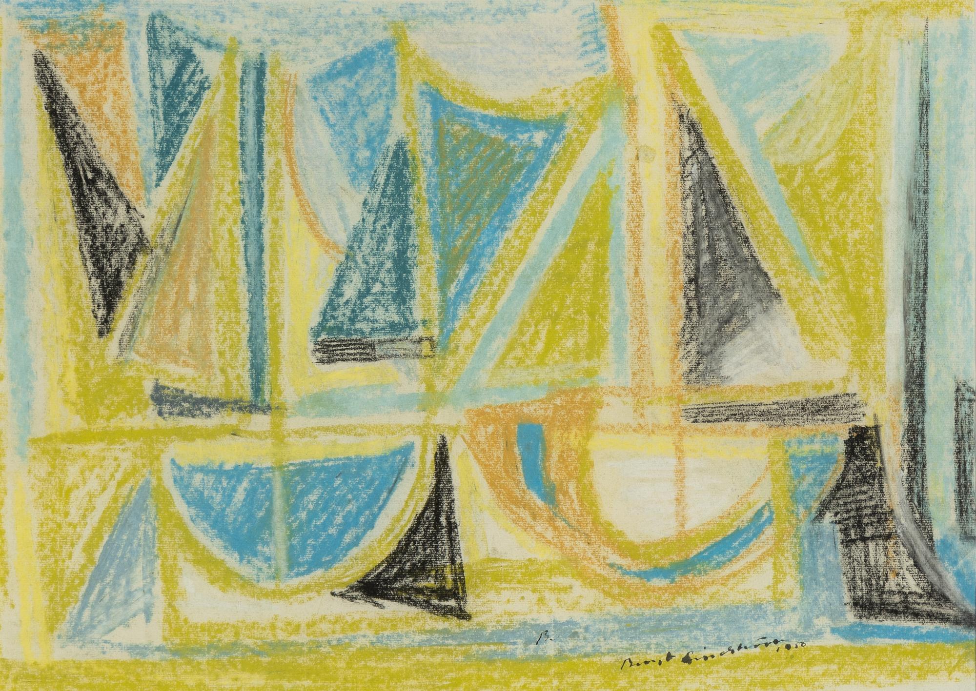 Bengt Lindström, pastel, signed and dated 1950.