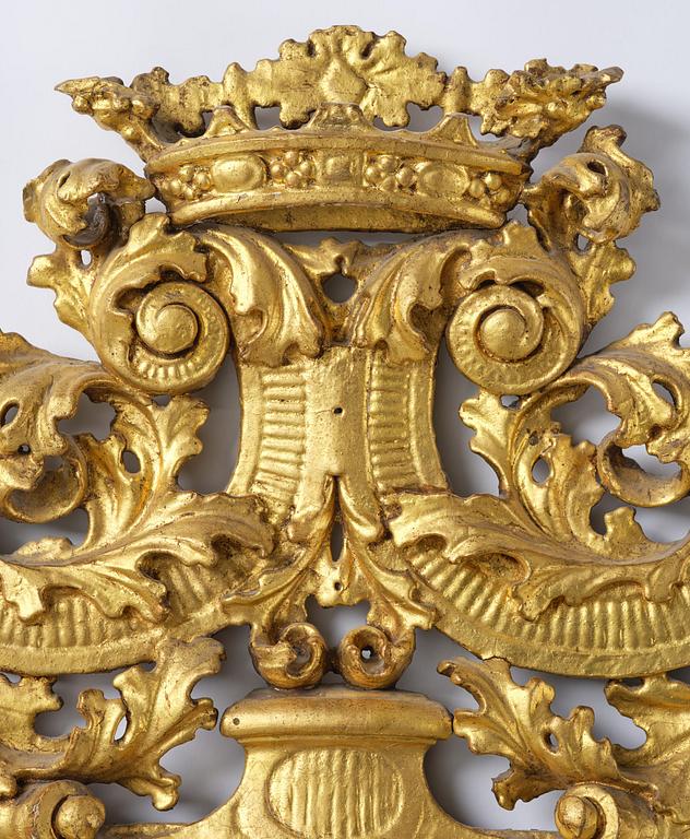 Spegel, av Burchard Precht (verksam i Stockholm 1674-1738), Karolinsk Barock.