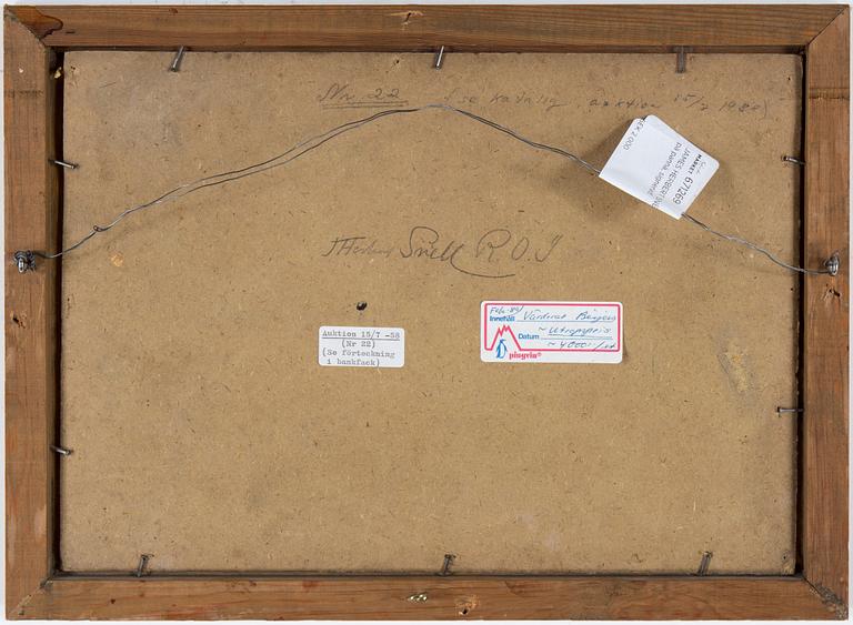 JAMES HERBERT SNELL, olja på duk uppklistrad på pannå, signerad.