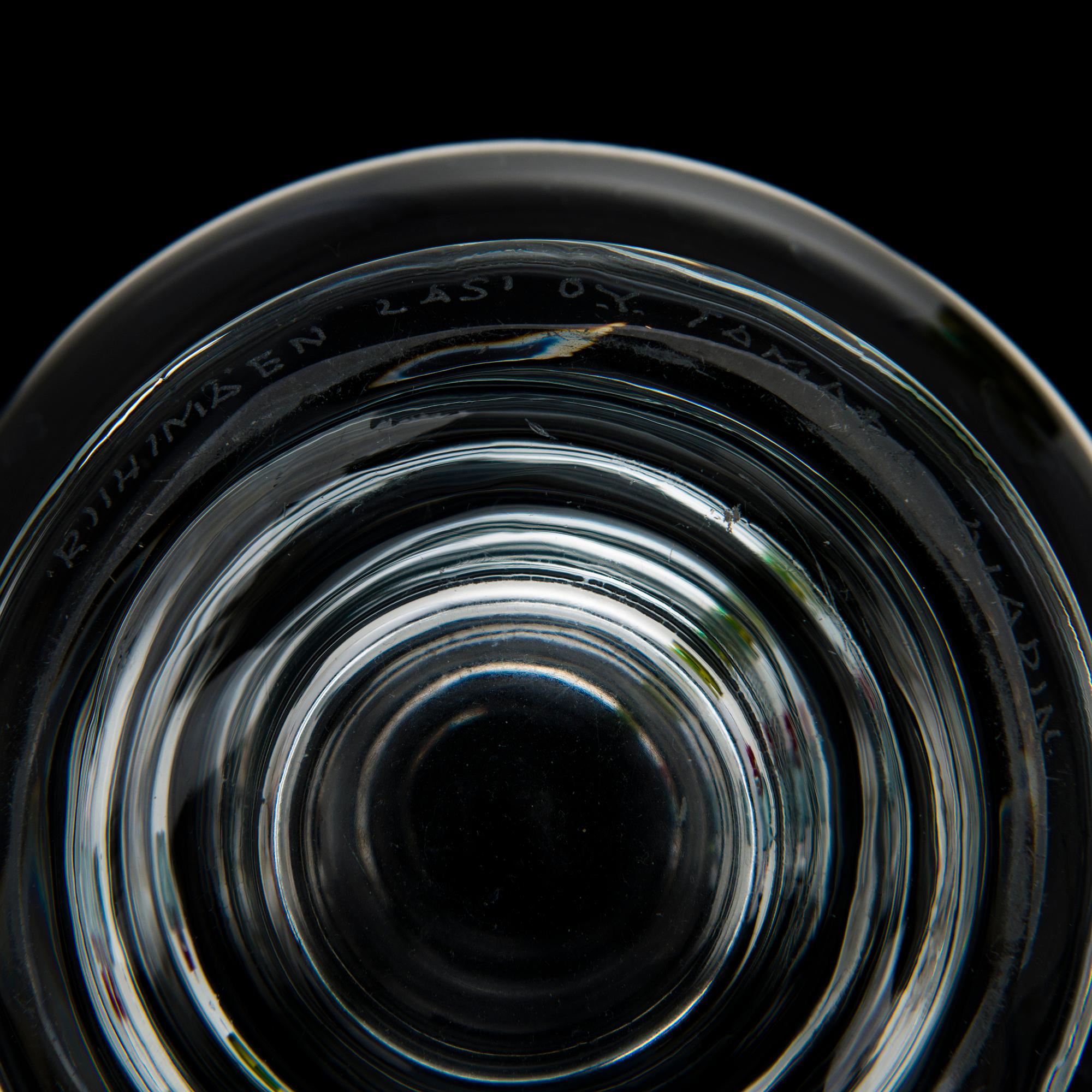 TAMARA ALADIN, VASER, 4 st, glas, "Tornado", 1339, Riihimäen Lasi, 1970-76. Modellen formgiven 1970.