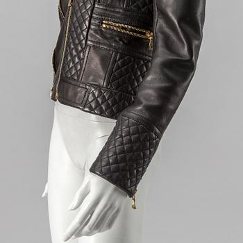 LEATHER JACKET, Balmain, storlek 36.