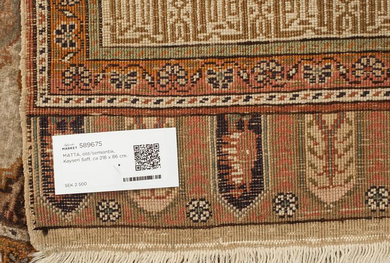 MATTA, old/semiantik, Kayseri Saff, ca 218 x 86 cm.
