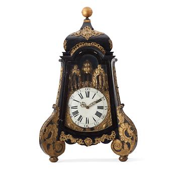 63. A rococo table clock 18th century.