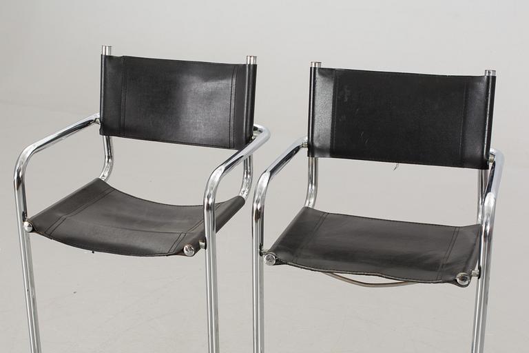 A PAIR OF BAR STOOLS, 20th century.