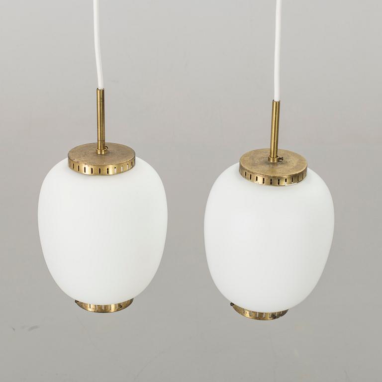 A pair of China pendant ceilinglamps, Bent Karlby for Lyfa, Denmark.