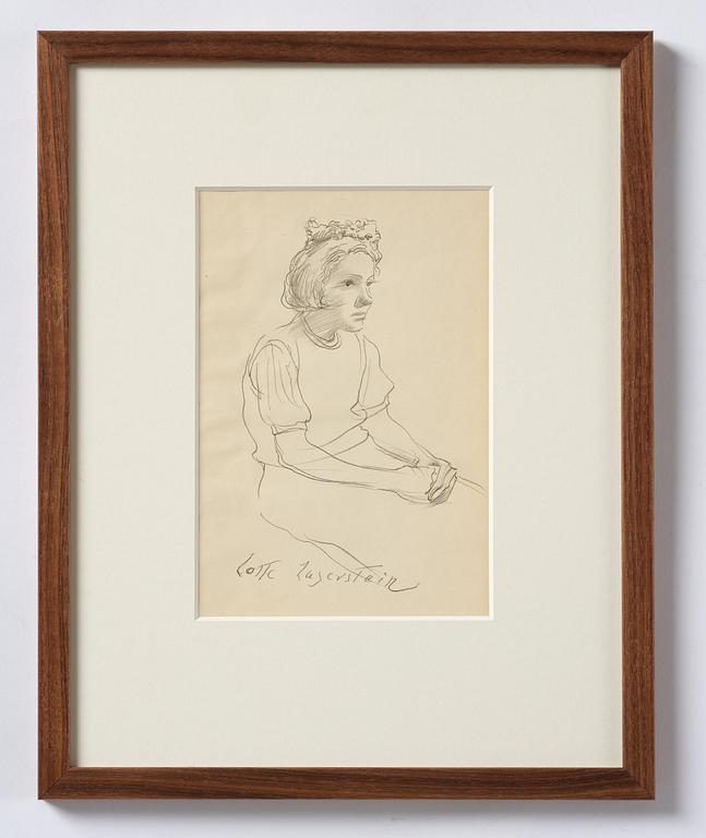 Lotte Laserstein, Girl with a wreath in her hair.