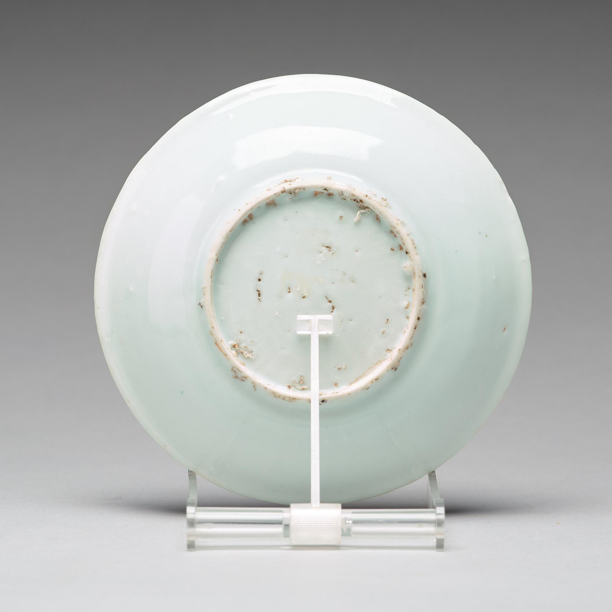 FAT, fem stycken, porslin. Tianqi/Chongzhen, 1600-tal.