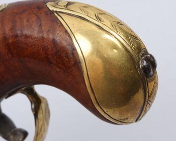 FLINTLÅSPISTOL, sent 1700-tal.